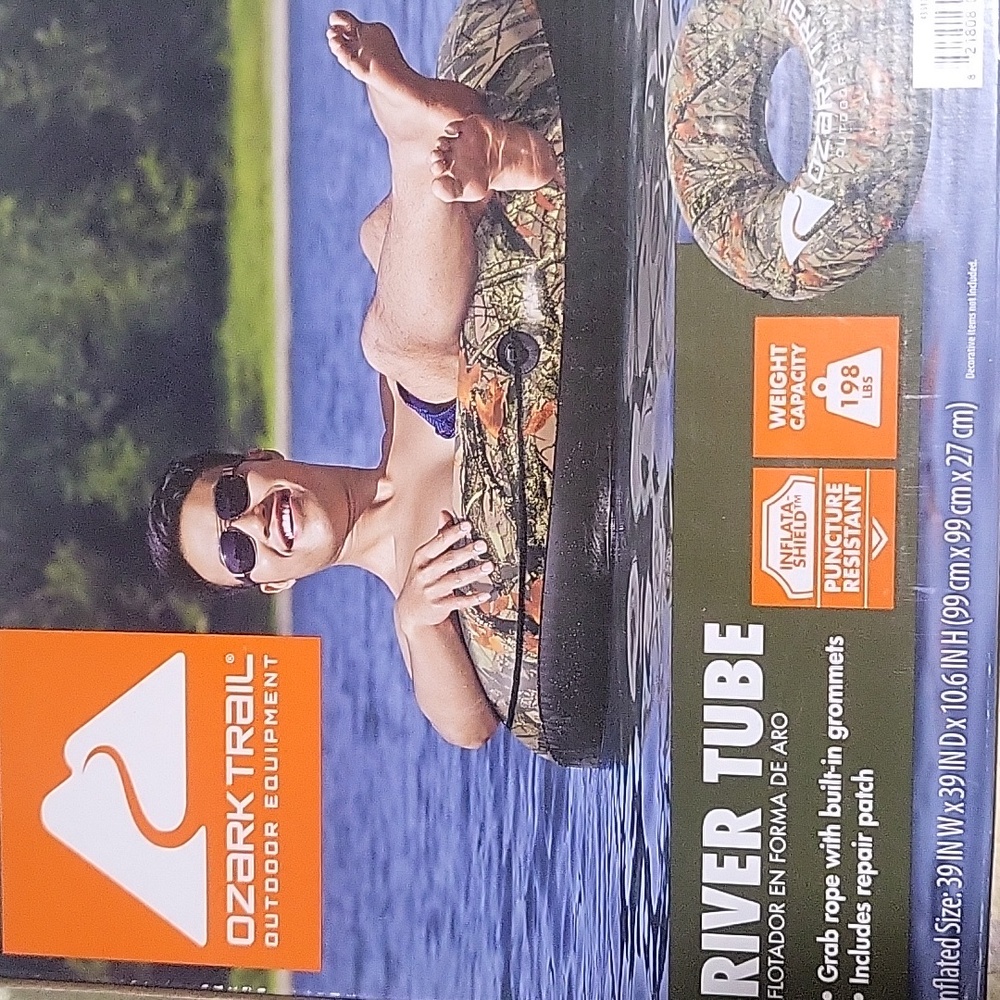 Ozark trail River tube puncture resistant grab rope with grommet & repair patch